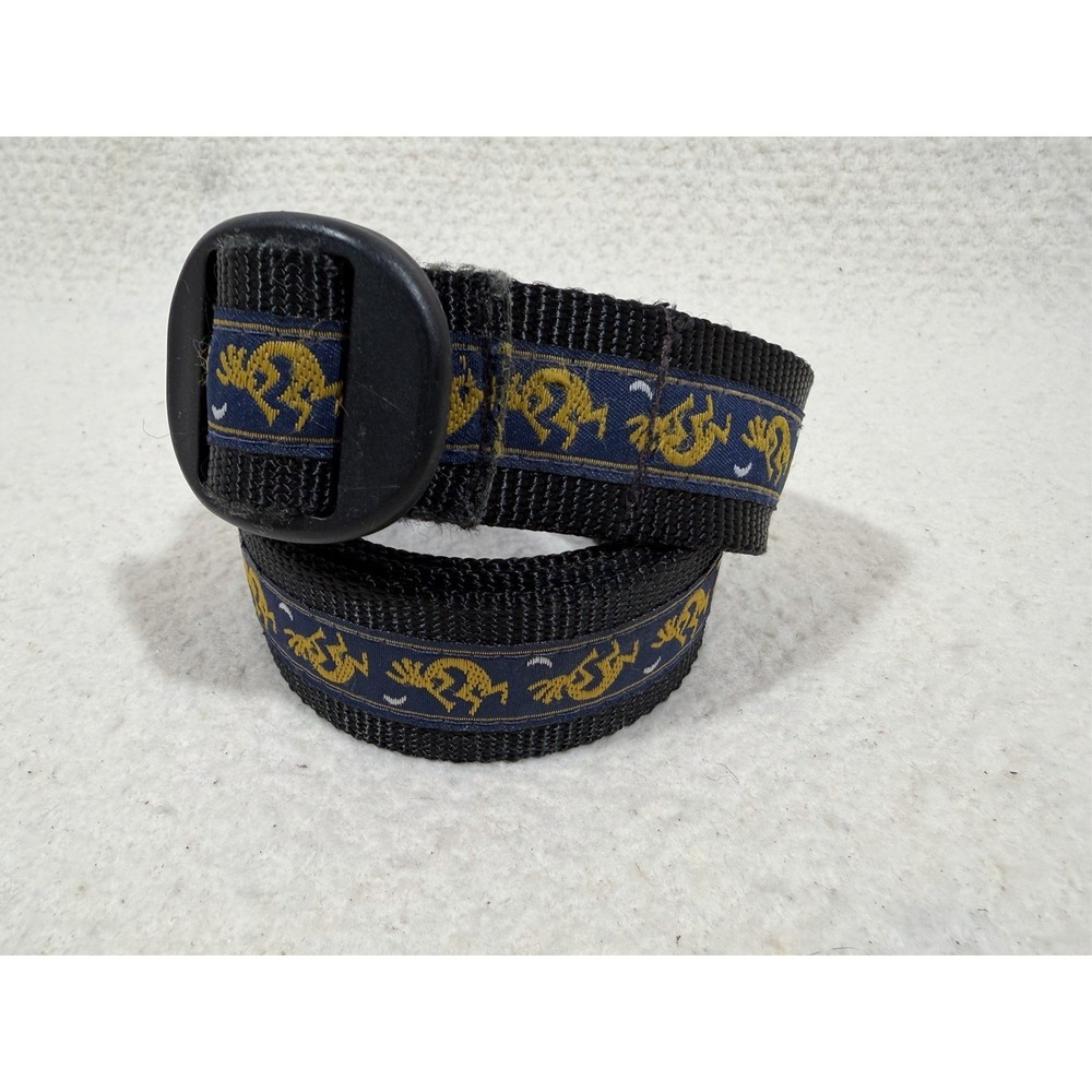 Timberland Kokopelli Belt 36 Black Woven Embroidered Western 1 Inch